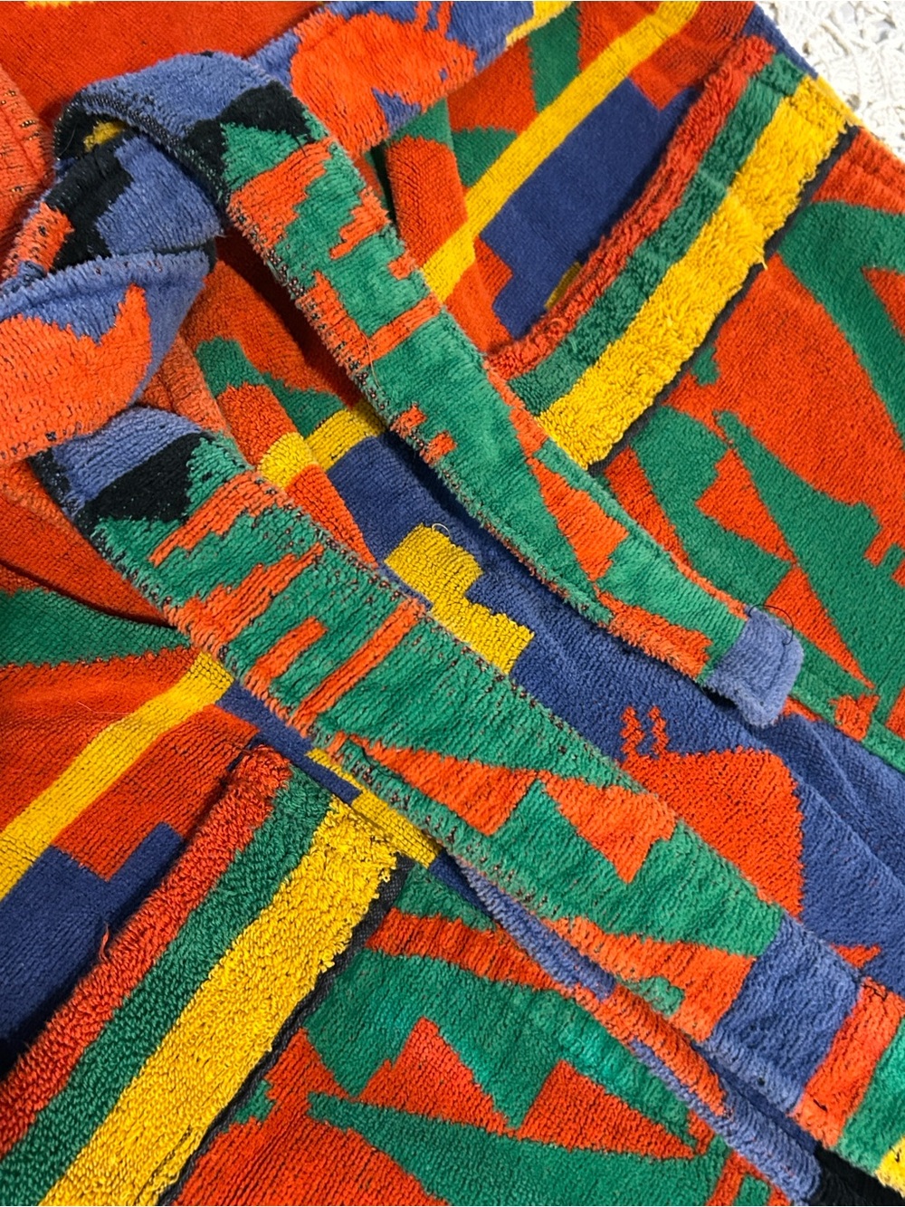 Vintage 1990s Aztec cypress robe designer Juana Berber - Picture 4 of 7